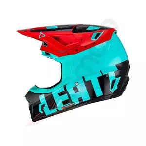 Leatt GPX 7.5 V23 cross enduro motociklininko šalmas + Velocity 4.5 akiniai Iriz tamsiai raudona mėlyna M-4