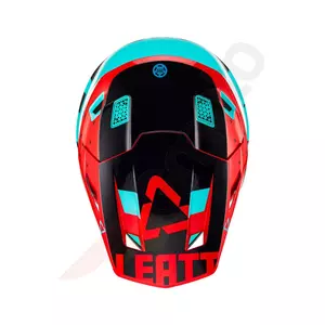 Leatt GPX 7.5 V23 cross enduro motociklininko šalmas + Velocity 4.5 akiniai Iriz tamsiai raudona mėlyna M-5