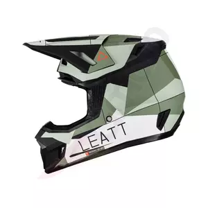 Leatt GPX 7.5 V23 cross enduro motociklu ķivere + Velocity 4.5 brilles Iriz cactus black green M-4