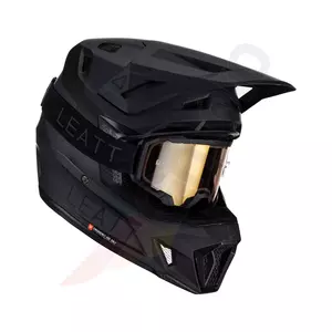 Leatt GPX 7.5 V23 cross enduro motociklu ķivere + Velocity 4.5 Iriz brilles melnas XL-1