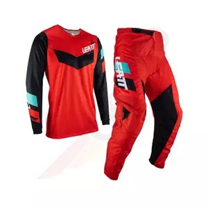 Ensemble moto cross enduro Leatt sweat-shirt + pantalon 3.5 junior bleu marine rouge S 120-130cm - 5023033052