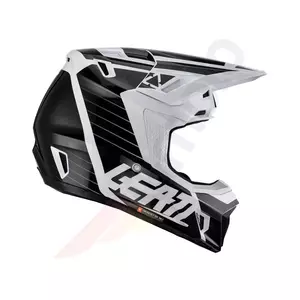Kask motocyklowy cross enduro Leatt GPX 7.5 V23 + Gogle Velocity 4.5 Iriz white czarny biały L-3