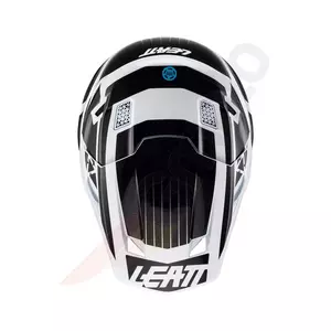 Leatt GPX 7.5 V23 cross enduro motorcykelhjelm + Velocity 4.5 beskyttelsesbriller Iriz hvid sort hvid M-5