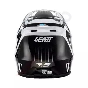 Capacete de motociclismo Leatt GPX 7.5 V23 cross enduro + óculos de proteção Velocity 4.5 Iriz branco preto branco M-6