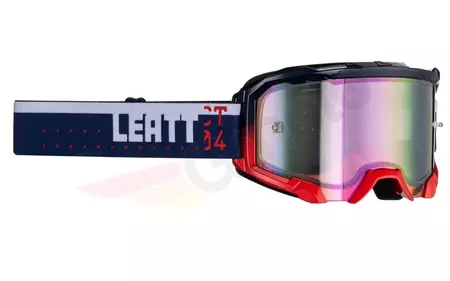 Leatt Velocity 4.5 V23 motorcykelglasögon Iriz marinblå röd vit spegel lila 78-1