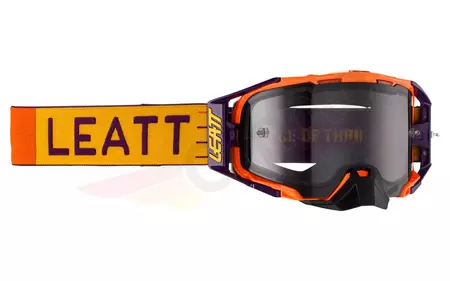 Leatt Velocity 6.5 V23 motociklininko akiniai indigo oranžiniai juodi rūkyti pilki stiklai 58%-1