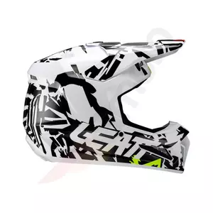 Casco moto Leatt GPX 3.5 V23 cross enduro + occhiali Velocity 4.5 zebra nero bianco L-3