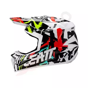 Kask motocyklowy cross enduro Leat Moto 3.5 V23 + Gogle Leatt Velocity 4.5 Helmet Kit Zebra czarny biały L-4