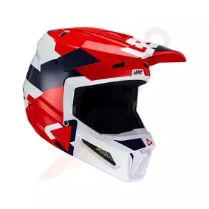 Kask motocyklowy cross enduro Leatt GPX 2.5 V23 royal granatowy czerwony biały S-1