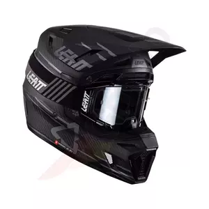 Leatt GPX 9.5 Carbon V23 cross enduro helma na motorku + brýle Velocity 6.5 Iriz černé XS-1