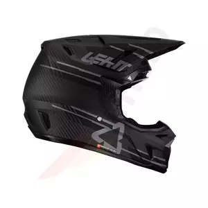 "Leatt GPX 9.5 Carbon V23 cross enduro" motociklininko šalmas + "Velocity 6.5 Iriz" akiniai juodi XS-3