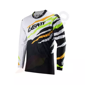 Leatt 5.5 V23 Ultraweld moto cross enduro sweatshirt blanc noir orange vert fluo M-2