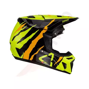 Leatt GPX 8.5 V23 V23 cross enduro cască de motocicletă + ochelari de protecție Velocity 5.5 negru galben fluo L-3