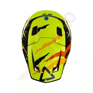 Leatt GPX 8.5 V23 cross enduro casco moto + Velocity 5.5 occhiali nero giallo fluo L-5