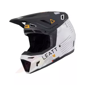Capacete de motociclismo Leatt GPX 8.5 V23 cross enduro + óculos de proteção Velocity 5.5 branco grafite XL-2