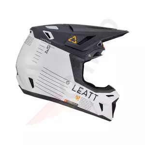 Capacete de motociclismo Leatt GPX 8.5 V23 cross enduro + óculos de proteção Velocity 5.5 branco grafite XL-3
