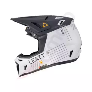 Casco moto Leatt GPX 8.5 V23 cross enduro + occhiali Velocity 5.5 grafite bianco XL-4