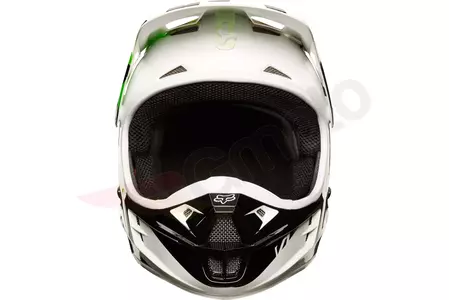 FOX V-1 RACE casco moto BLANCO/NEGRO/VERDE M-4