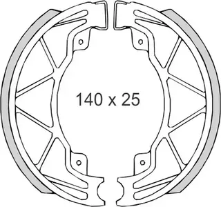 Bremsbacken Bremsklötze Brenta 140x25mm FT 0300 - BR0300