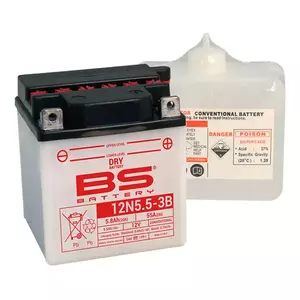 BS Battery 12N5.5A-3B 5.5Ah 55Ah сервизен пакет - 310532