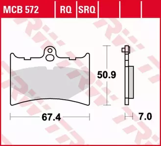 TRW Lucas MCB 572TRQ KH126 sinter track voorremblokken - MCB572TRQ