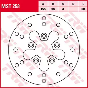 TRW Lucas MST 258 priekšējais bremžu disks - MST258