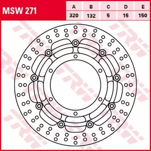 Disco freno anteriore TRW Lucas MSW 271 - MSW271