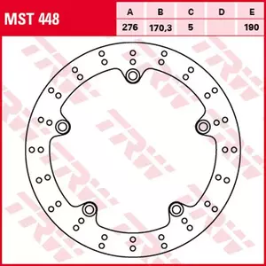 Tarcza hamulcowa TRW Lucas MST 448 tył  - MST448