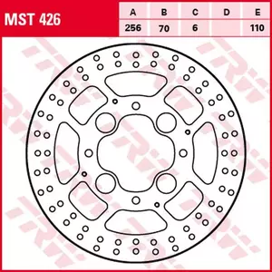 TRW Lucas MST 246SL aizmugurējais bremžu disks - MST426