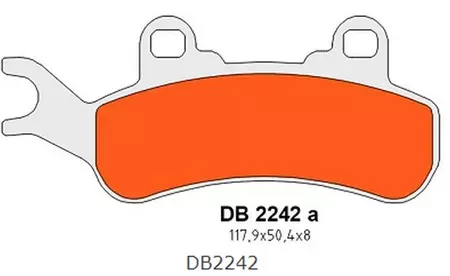 Delta Braking DB2242OR-D KH683 zadné brzdové doštičky - DB2242OR-D