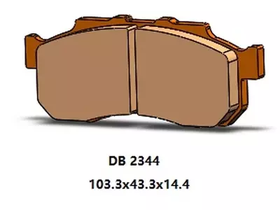 Delta Braking DB2344OR-D KH712 priekšējās EBC FA712 bremžu uzlikas - DB2344OR-D