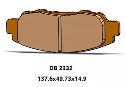 Pastilhas de travão traseiras Delta Braking DB2332OR-D KH670 - DB2332OR-D