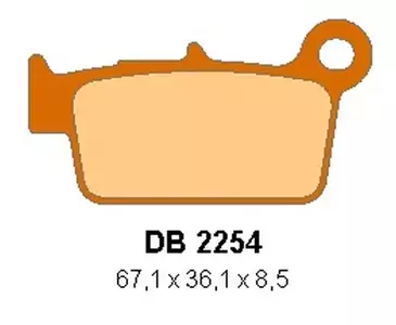 Delta Braking DB2254OR-D KH367/2 Bremsbeläge hinten - DB2254OR-D