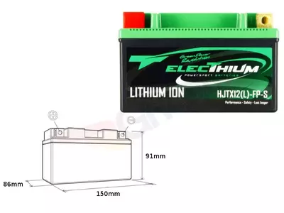 Batteria agli ioni di litio con indicatore HJTX12(L)-FP-S - 312120