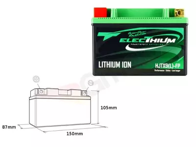 Baterie litiu-ion cu litiu cu indicator HJTX9(L)-FP - 312090