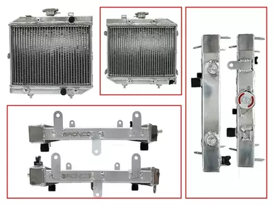 Bronco Honda TRX 500FA/FGA Foreman/Rubicon 01-04 radiatore rinforzato con capacità maggiorata pz. - AC-10023