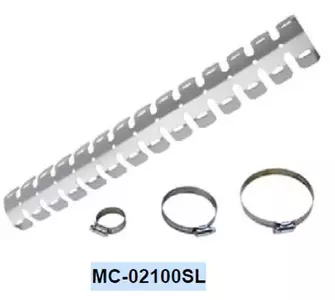 Silber eloxierte Nachman-Diffusorabdeckung 61 cm lang, 8 cm breit - MC-02100SL