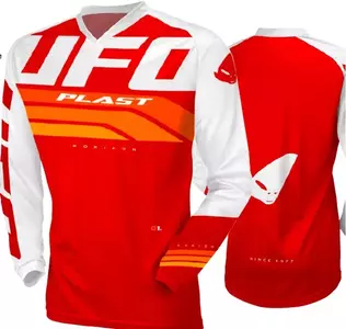 Camisola de enduro UFO Horizon cross vermelha branca L-1