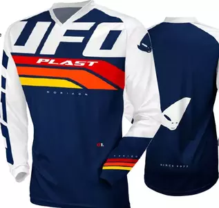 Motorradbekleidung Motorradshirts UFO Horizon cross enduro blau weiß L-1
