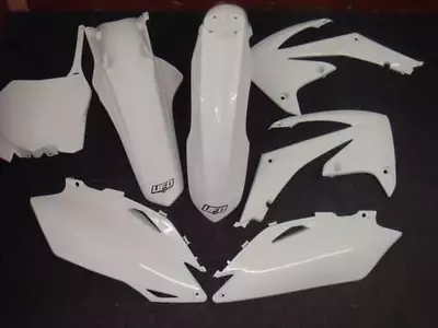 Set de materiale plastice UFO Yamaha YZF 250 13 alb - YAKIT316046
