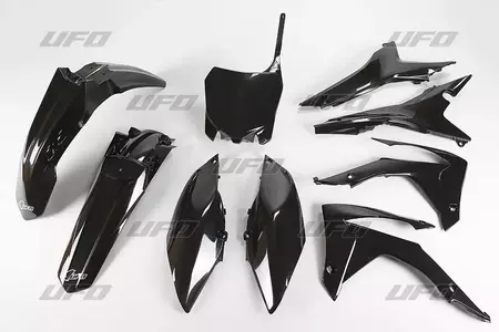 Set de materiale plastice cu capace de filtru de aer UFO Honda CRF 250R 14-17 CRF 450R 13-16 negru - HOKIT121001
