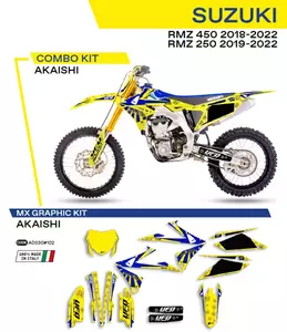 Okleina motocyklowa UFO Akaishi Suzuki RMZ 250 19-22 RMZ 450 18-22 żółty - AD030102
