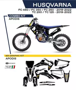 Motociklo fanera UFO Apodis Husqvarna TC 125 250 19-22 FC 250 350 450 19-22 juoda - AD012001