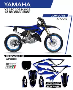 Motocicleta furnir UFO Apodis Yamaha YZ 125 250 22 negru - AD032001