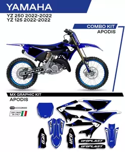 Motorfiets fineer UFO Apodis Yamaha YZ 125 250 22 blauw wit zwart OEM - AD032999