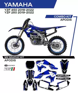 Placage moto UFO Apodis Yamaha YZF 250 19-22 YZF 450 18-22 noir - AD037001