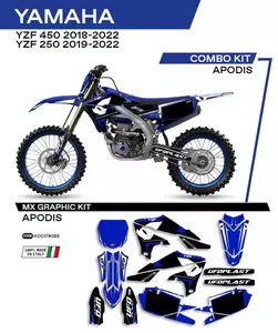 Okleina motocyklowa UFO Apodis Yamaha YZF 250 19-22 YZF 450 18-22 niebieski - AD037089