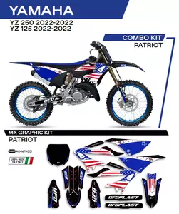 Motocicleta furnir UFO Patriot Yamaha YZ 125 250 22 negru - AD047001