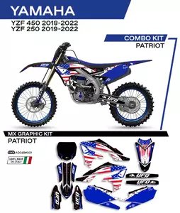 Placage moto UFO Patriot Yamaha YZF 250 19-22 YZF 450 18-22 noir - AD048001