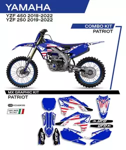 Motocyklová dýha UFO Patriot Yamaha YZF 250 19-22 YZF 450 18-22 modrá - AD048089